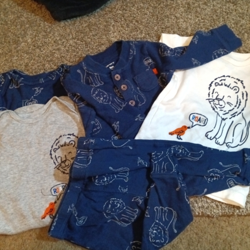 Carter's 9 months lion theme outfit 5pcs
